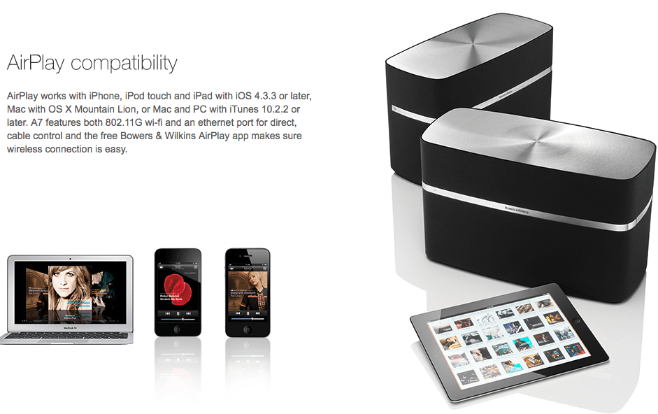bowers & wilkins a7 airplay