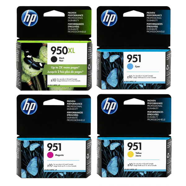 HP 950 951 Ink Cartridges, All Colors