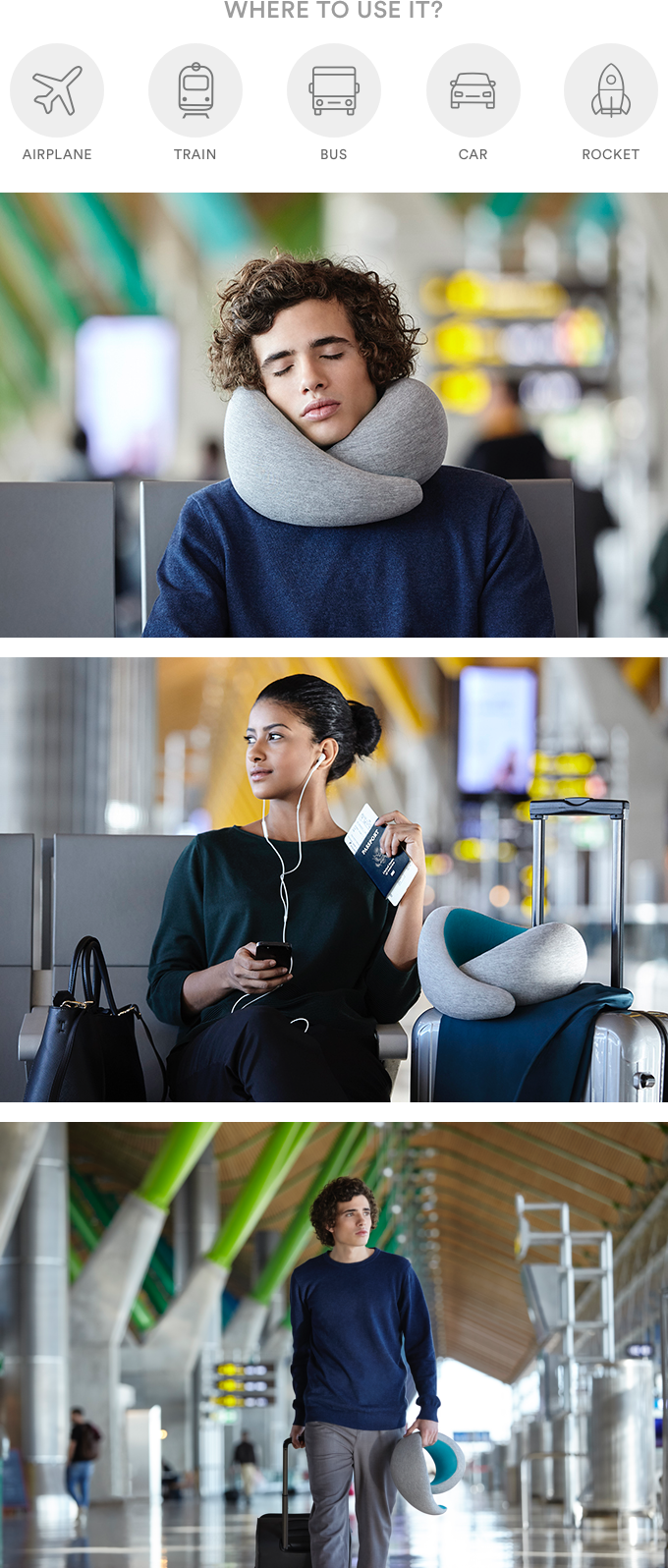 ostrich travel pillow